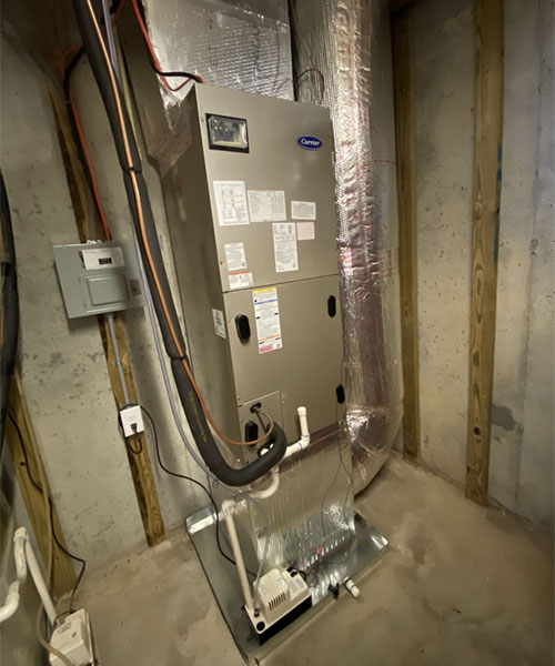 Residential heating system installation at a home in the Huntsville area